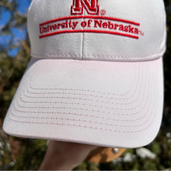 Vintage 90s University Nebraska Huskers The Game Split Bar snapback hat cap NCAA - Picture 4 of 15